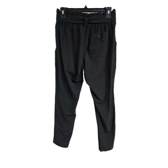 Athleta Skyline Paperbag  Ankle Pants Pockets Soft Black Women’s Size 4 Petite - Picture 3 of 8